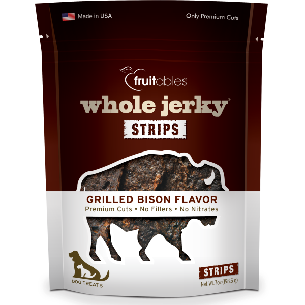 Fruitables - Dog Whole Jerky Bites Grilled Bison Strips - 141g