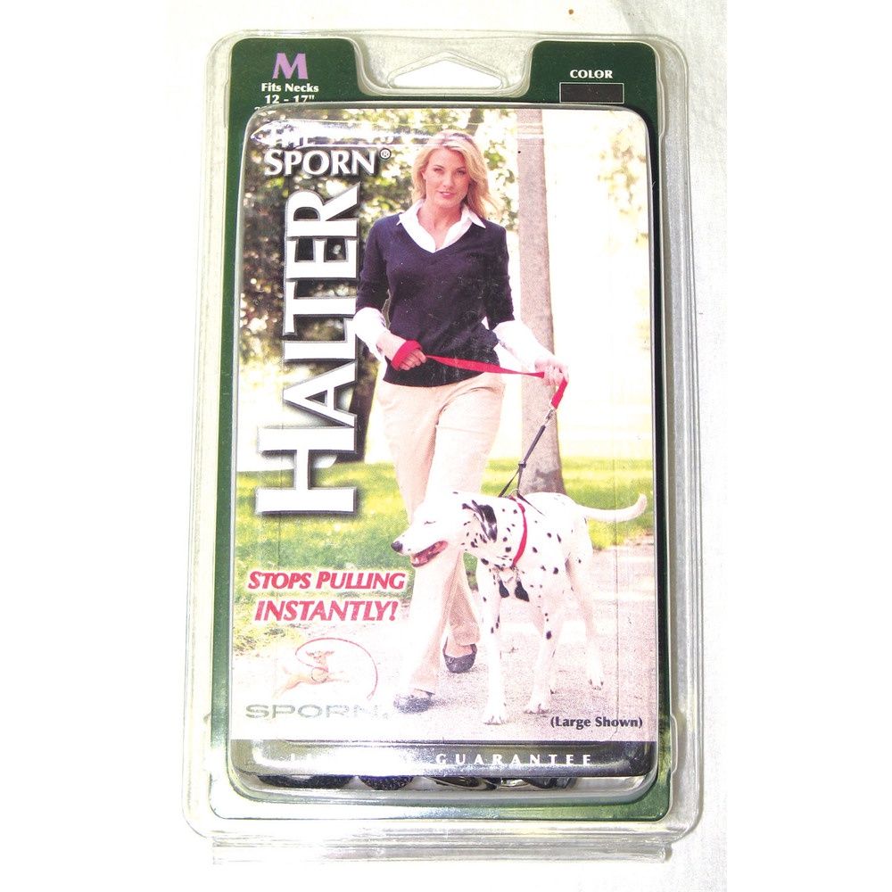 Sporn Black Stop Pull Dog Halter Medium