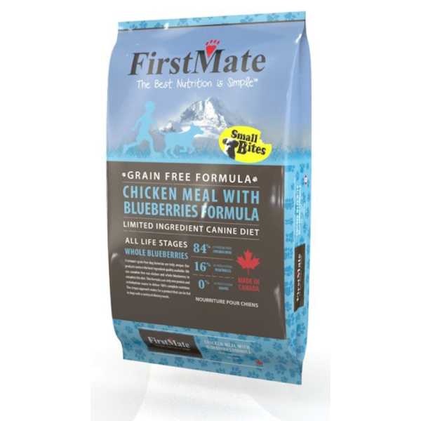 FirstMate - Chicken Meal with Blueberries Formula Small Bites Dry Dog Food - 5lbs