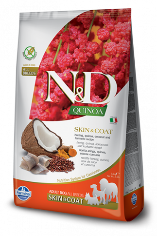 Farmina N&amp;D - Quinoa  Herring Skin &amp;Coat Adult - 7kg