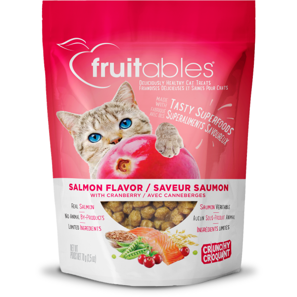 Fruitables - Cat Crunchy Treats Salmon &amp; Cranberry - 70g
