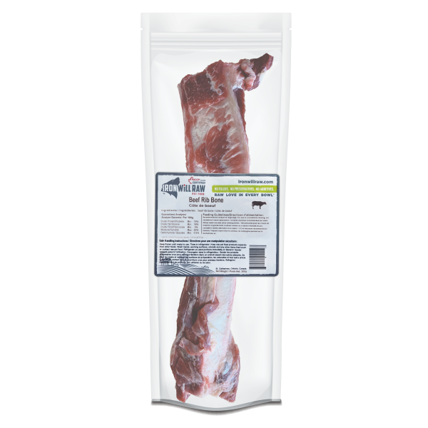 Iron Will Raw - Beef Rib Bone - 1pc