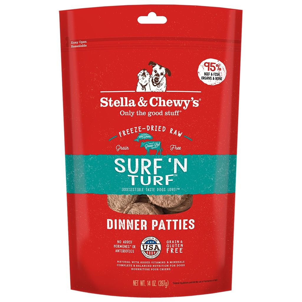 Stella and Chewy's - Freeze Dried Raw - Surf 'N Turf Dinner Patties - 14oz