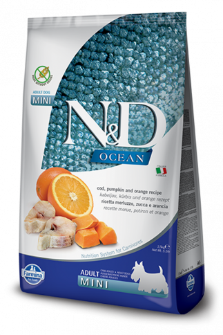 Farmina N&amp;D - Ocean Cod Orange &amp; Pumpkin Mini Adult - 7kg