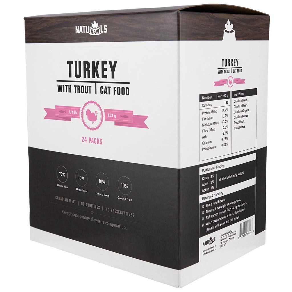 Naturawls  - Frozen Raw Turkey &amp; Trout - 113g