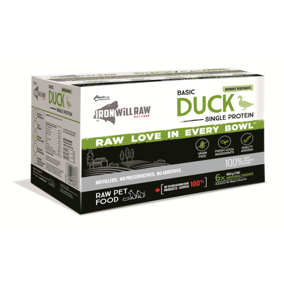 Iron Will Raw - GF Basic Duck Single Protein - 6/1lb