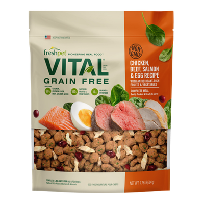 Freshpet Vital Grain-Free Chicken, Beef, Salmon &amp; Egg Fresh Dog Food - 1.75lbs