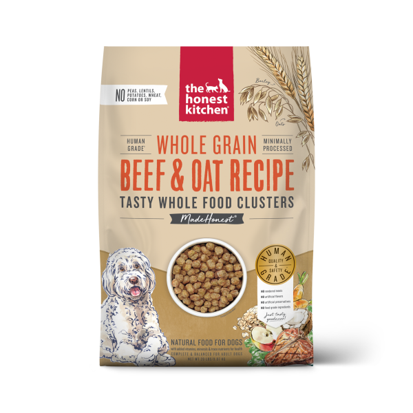 The Honest Kitchen - Dog Whole Grain Clusters Beef &amp; Oat -  20 lb