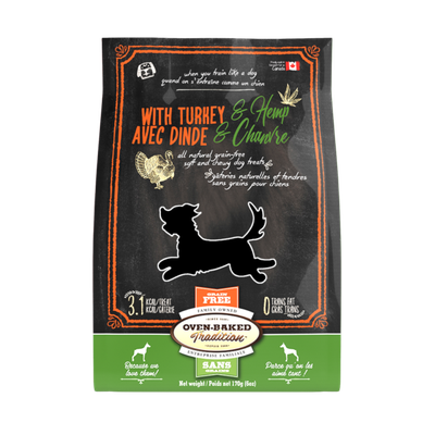 Oven-Baked - Dog GF Treat Turkey &amp; Hemp - 6 oz
