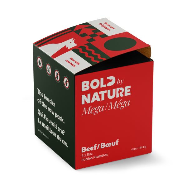 Bold By Nature - Mega Dog  Beef Patties - 4lbs