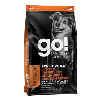 GO! - Sensitivities - Limited Grain Free Ingredient Venison Dry Dog Food - 3.5lbs