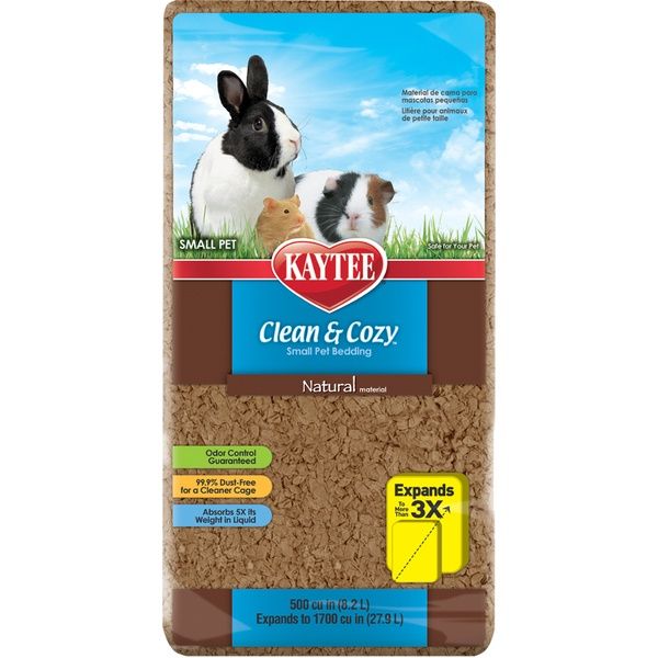 Kaytee - Clean &amp; Cozy Bedding Natural - 500 Cubic Inch