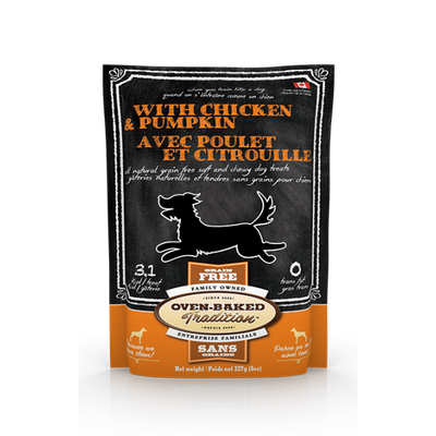 Oven-Baked -  Dog GF Treat Chicken/Pumpkin - 8 oz