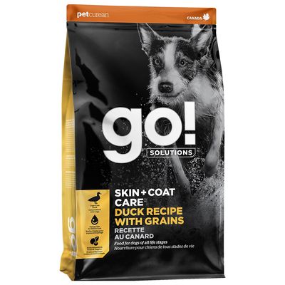 GO! - Solutions Skin + Coat Care Duck Recipe with Grains Dry Dog Food - 3.5lbs