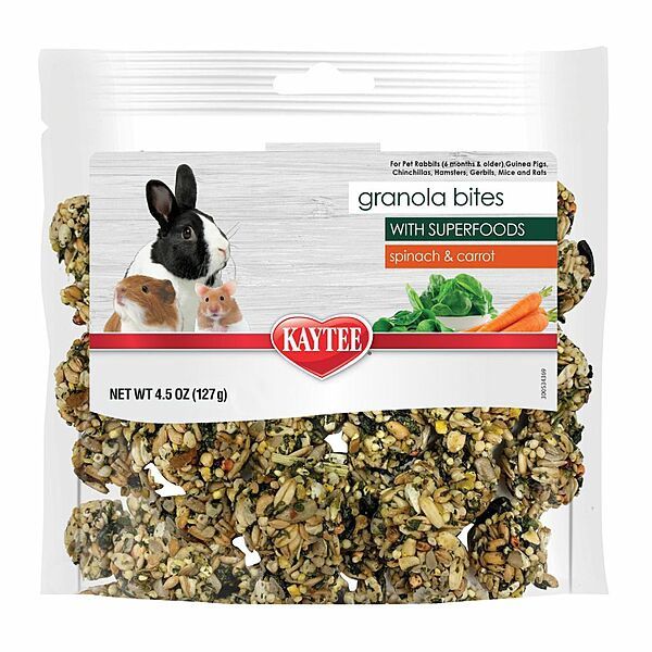 Kaytee -Granola Bites Spinach &amp; Carrot - 10OZ