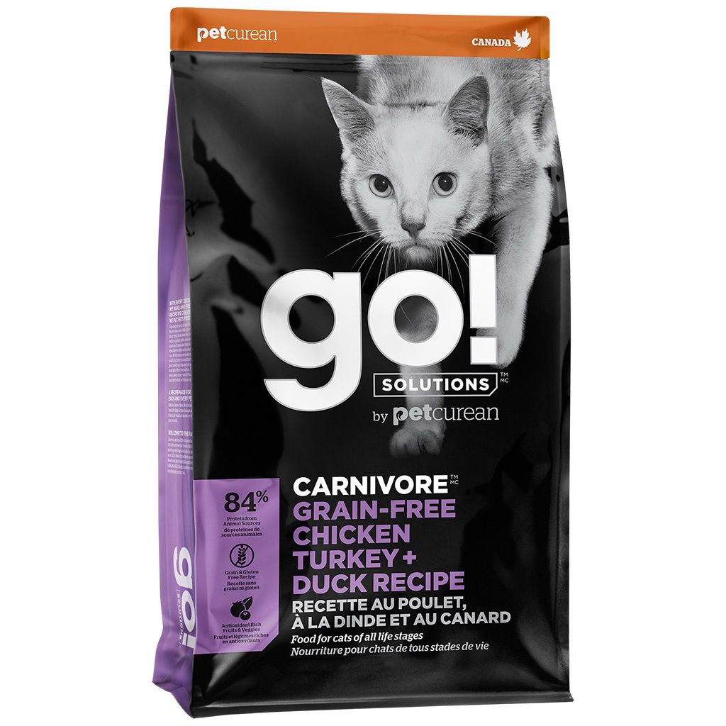 GO! - Carnivore Cat Food - Chicken, Turkey &amp; Duck Senior- 8lbs