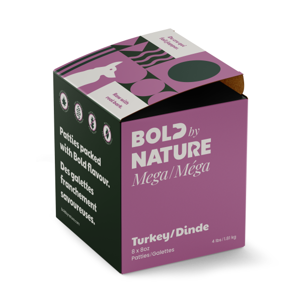 Bold by Nature -  Dog Mega Turkey Patties  - 4 lb