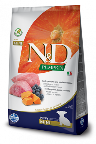 Farmina N&amp;D -  Pumpkin Lamb Blueberry Mini Puppy - 2.5kg