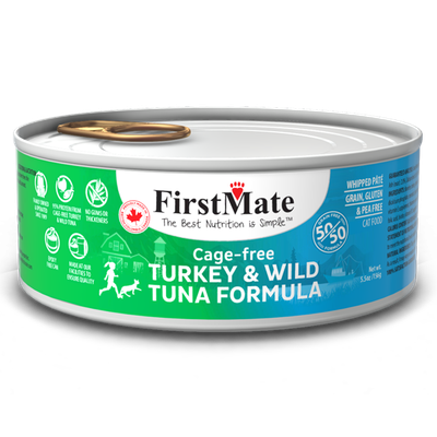 FirstMate - Cage Free Turkey &amp; Wild Tuna Formula Wet Cat Food - 156g