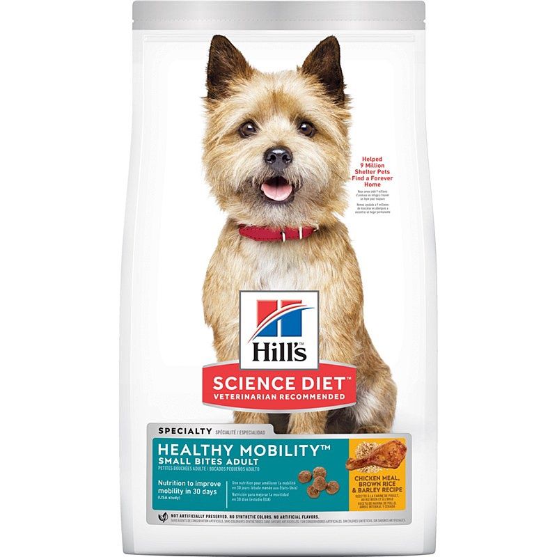 Hill's - Science Diet Adult Healthy Mobility Small Bites Chicken Meal, Brown Rice Dry Dog Food - 4lbs