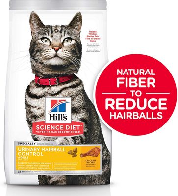 Hill's - Science Diet Adult Urinary &amp; Hairball Control Chicken Recipe Dry Cat Food - 7lbs
