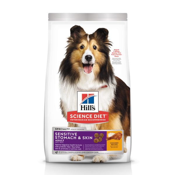 Hill's - Hill's Science Diet Dog Adult Sensitive Stomach &amp; Skin Chicken- 15.5lb