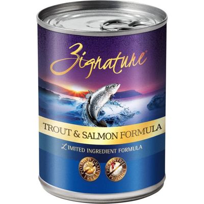 Zignature - Trout &amp; Salmon Formula Dog Food - 12oz