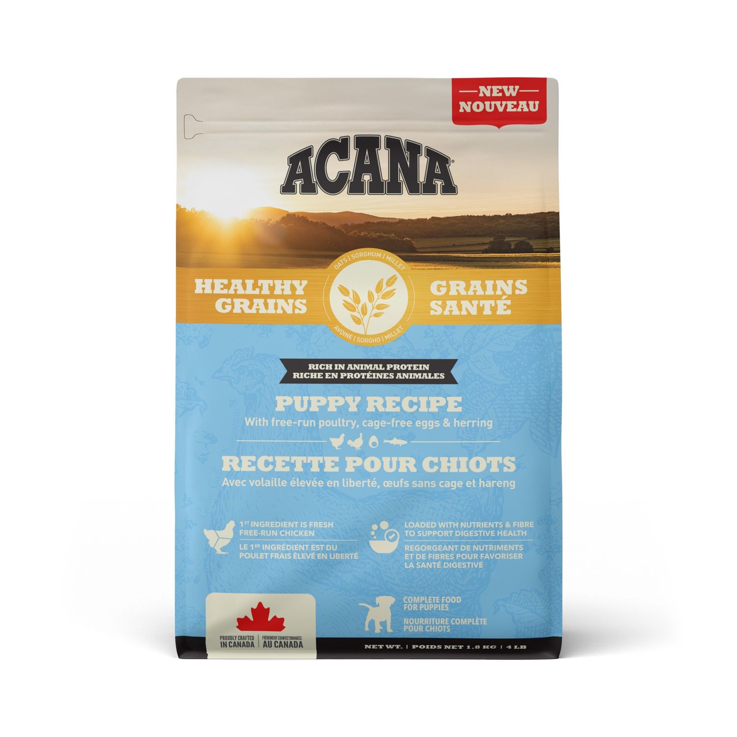 ACANA GRAINS-PUPPY RECEIPE 10.2KG