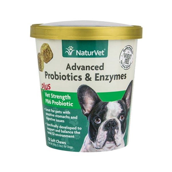 NaturVet - Advanced Probiotics &amp; Enzymes - 70 soft chews