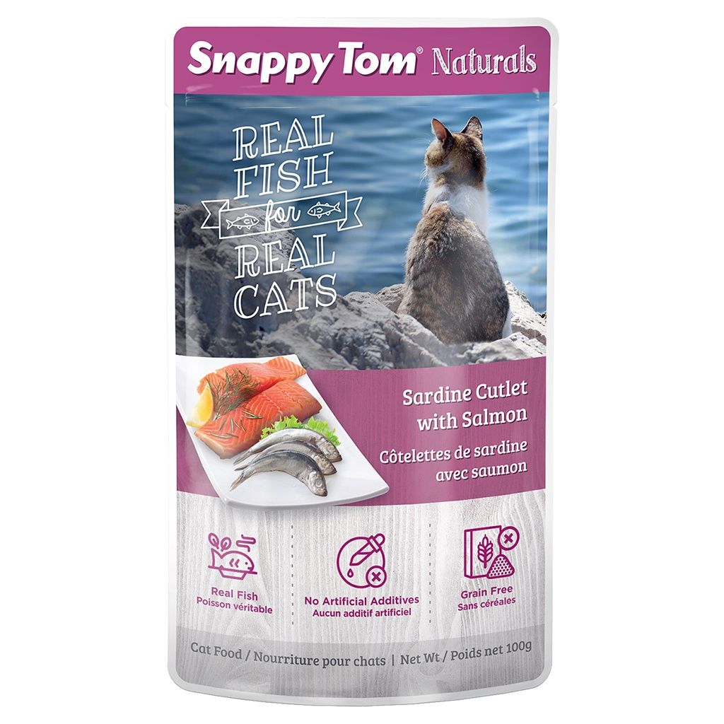 Snappy Tom - Ultimate Sardine Cutlet w/ Salmon Wet Cat Food - 100g