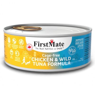 FirstMate - Cage Free Chicken &amp; Wild Tuna Formula Wet Cat Food - 156g
