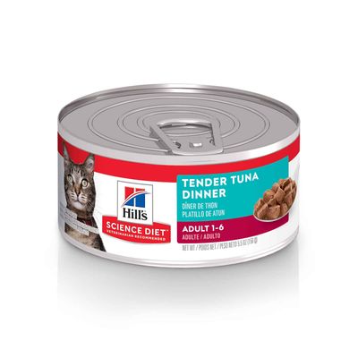 Hill's - Science Diet Adult Sensitive Stomach And Skin - Tuna And Vegetable Wet Cat Food - 3oz