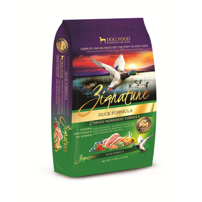Zignature - Limited Ingredient Grain Free Duck Formula Dry Dog Food - 25lbs