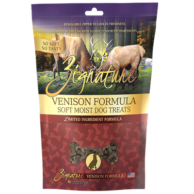 Zignature - Venison Formula Soft Moist Dog Treats 4oz