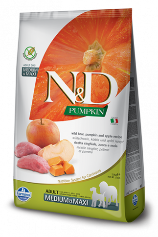 Farmina N&amp;D - Pumpkin Boar &amp; Apple Med Maxi Adult - 12kg
