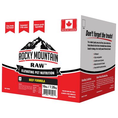 Rocky Mountain Raw Frozen Beef Formula - 16lbs