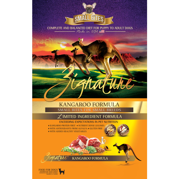 Zignature - Kangaroo Small Bite Dry Dog Food - 4lbs