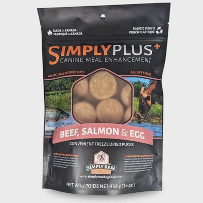 Simplyraw - Simply Plus+ Freeze Dried Beef, Salmon &amp; Egg - 454g