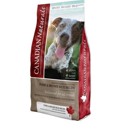 Canadian Naturals Pork &amp; Brown Rice Dog Food [5lb]