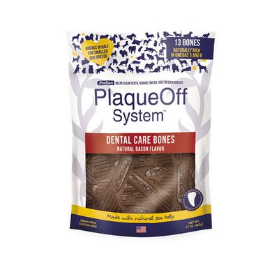 ProDen - PlaqueOff Dental Care Bones Dog Treat  Bacon - 17oz
