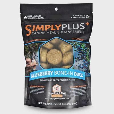 Simplyraw - Simply Plus+ Freeze Dried Blueberry Bone-in Duck- 454g