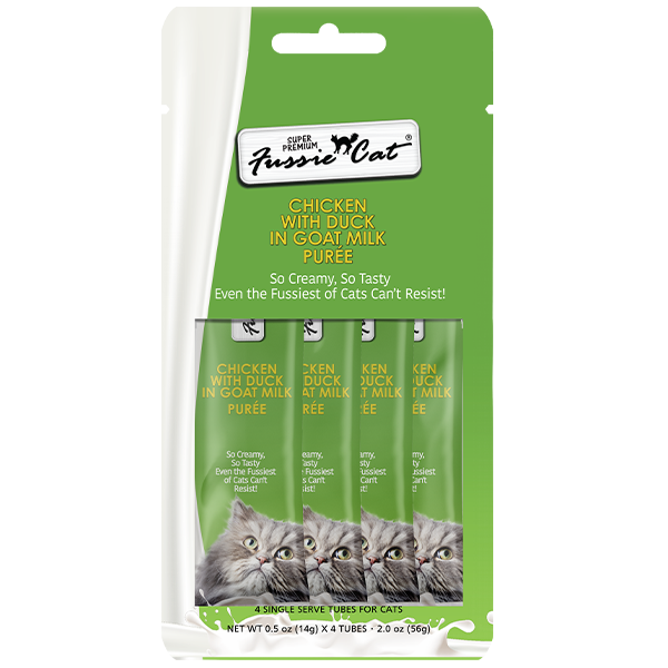 Fussie Cat  - Pures Chicken with Duck in Goat Milk - 4 tubes