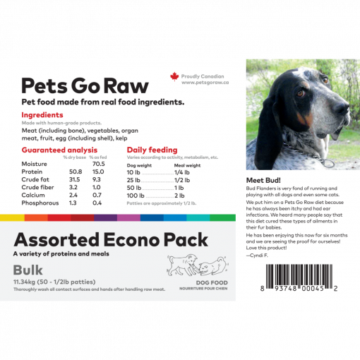 Pets Go Raw Bulk - Econo Pack – 25 Lbs
