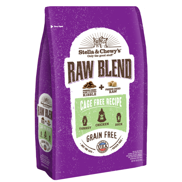Stella&amp;Chewys Cat Raw Blend GF CageFree Poultry Recipe 5 lb