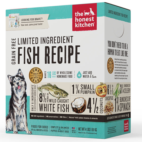 The Honest Kitchen - Dog Dehydrated GF LID Fish &amp; Coconut  - 4 lb