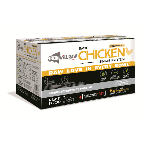 Iron Will Raw - GF Basic Chicken Single Protein -6/1lb