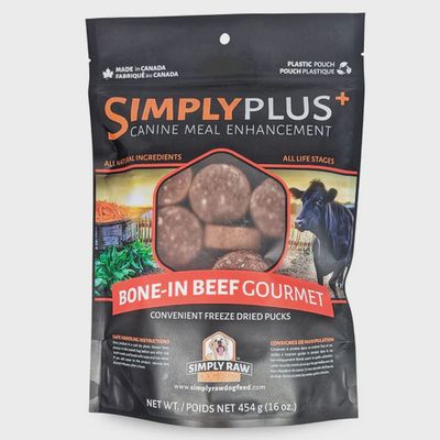 Simplyraw - Simply Plus+ Freeze Dried Bone-in Beef Gourmet - 454g