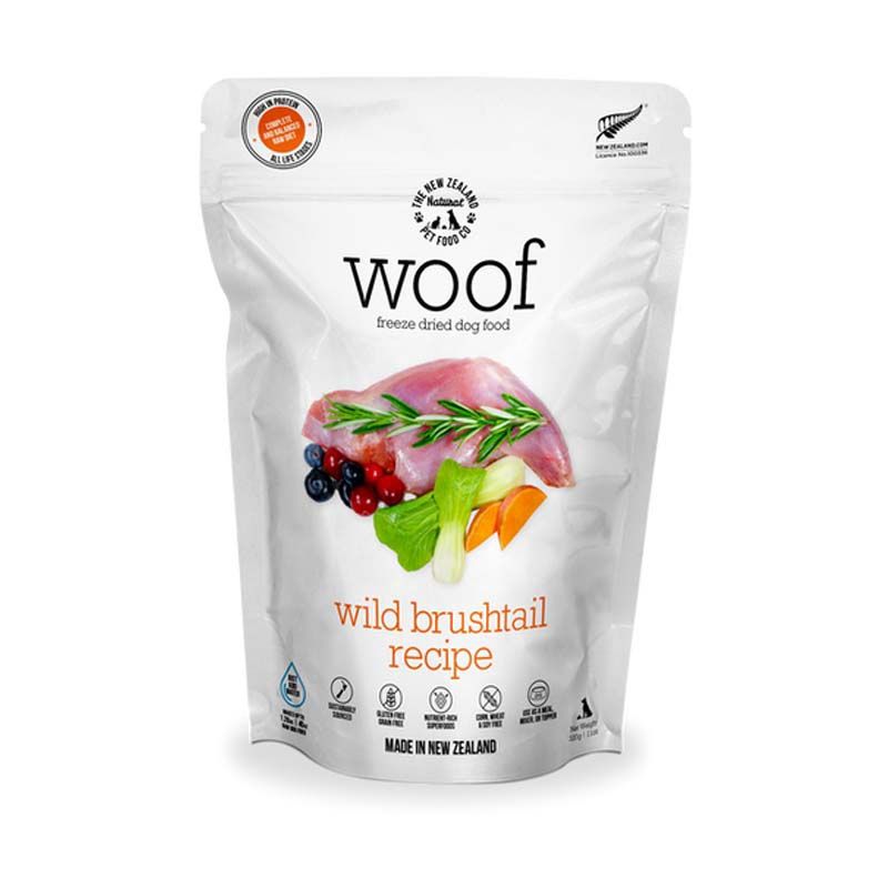 NZ Natural Pet Food Co - Freeze Dried - Food - Woof - Wild Brushtail- 1kg