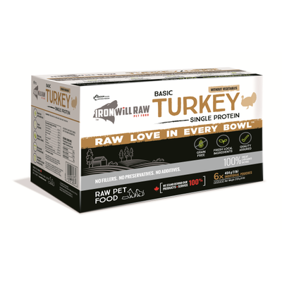 Iron Will Raw - GF Basic Turkey Single Protein - 6/1lb