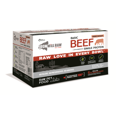 Iron Will Raw - GF Basic Beef Single Protein - 6/1lbs